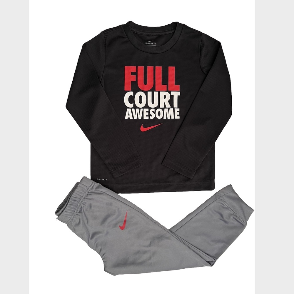 Nike Boys 2 Pc Dri-Fit Thermal Shirt and Pants Set Size 4T